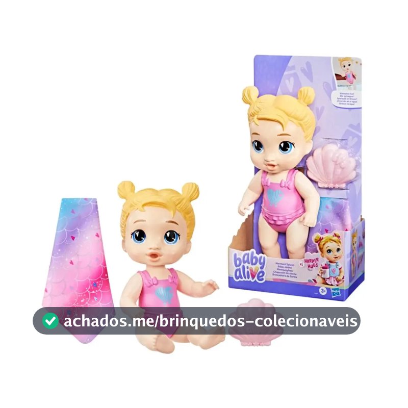 Baby Alive Brincadeira De Sereia Harper Hugs Loira Hasbro