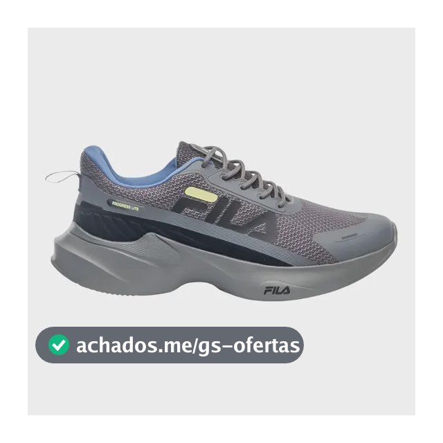 Tênis Fila Progress Lite Masculino Corrida Academia Original Grafite 39 Br