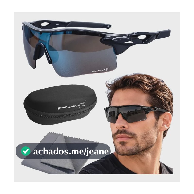 Oculos Bike Corrida Ciclismo Esportivo Protecao Uv400 + Case Preto