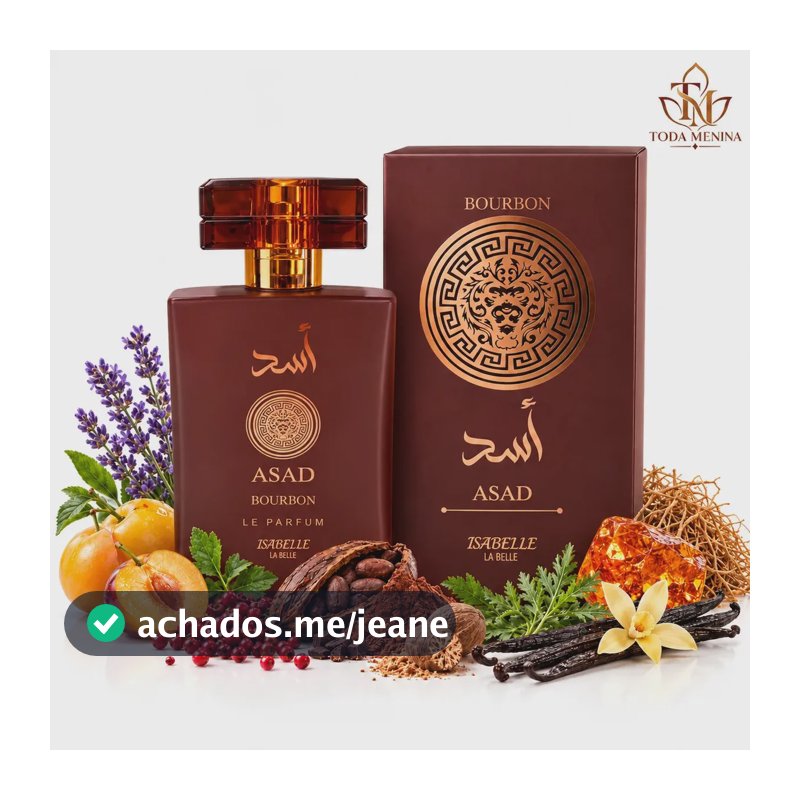 Perfume Asad Bourbon 100ml Isabelle La Belle - Masculino Amadeirado Especiado Quente Homem