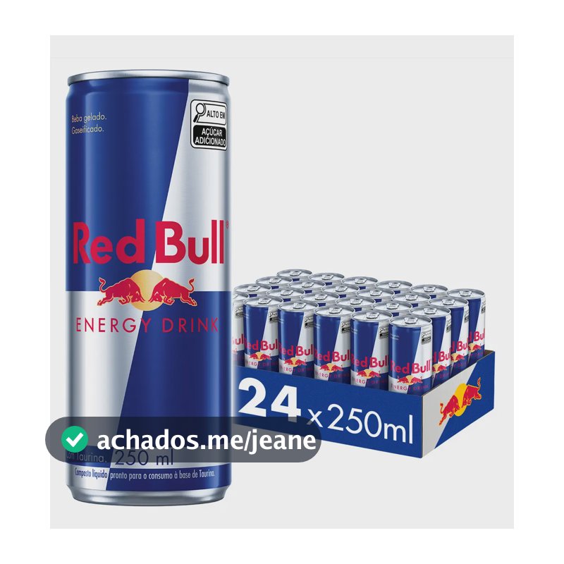 Red Bull Energético, Energy Drink, 250ml, 24 latas