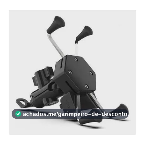 Suporte Celular Moto Com Carregador Universal Usb Garra X