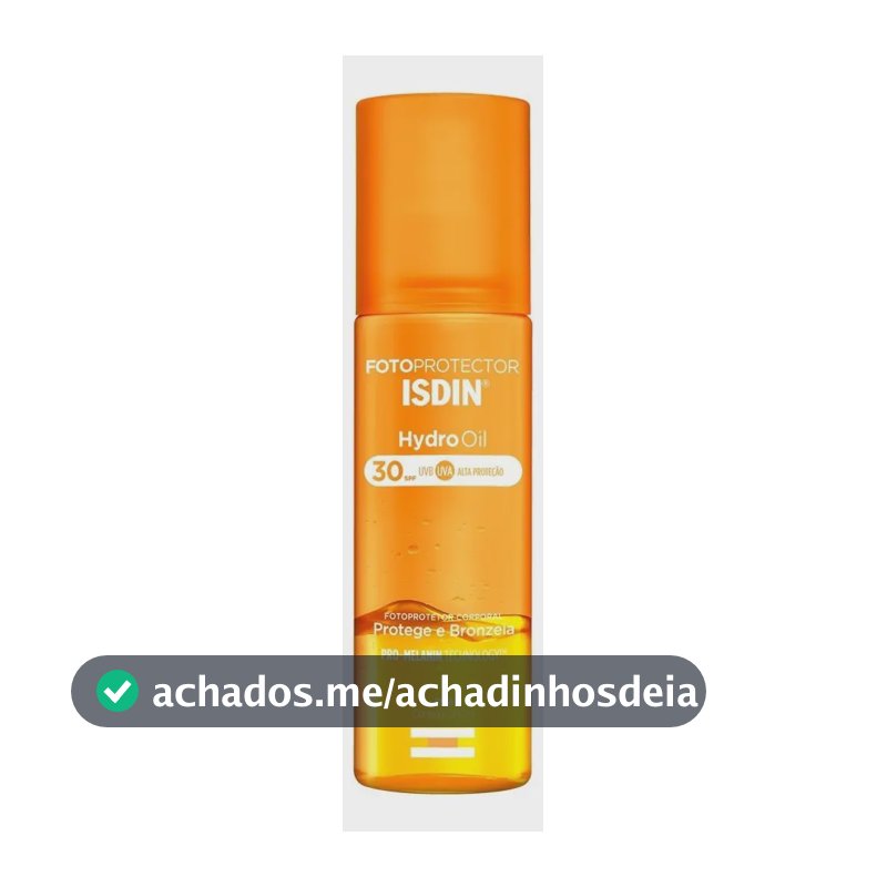 Protetor Solar Corporal e Bronzeador Isdin HydroOil FPS 30 200ml