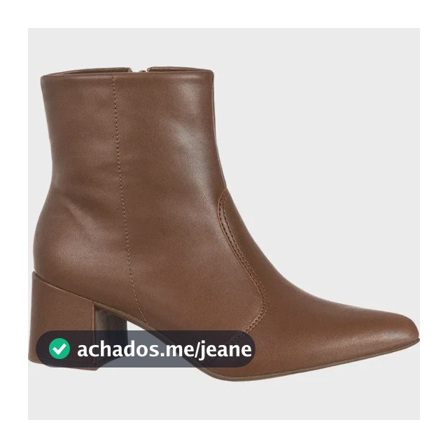Bota Feminina Bico Fino Cano Curto Salto Clássica Elegante