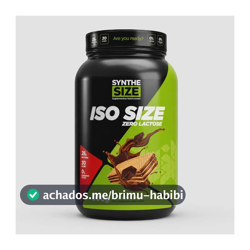 Whey Iso Size Zero Lactose 900g Synthesize Waffer Chocolate