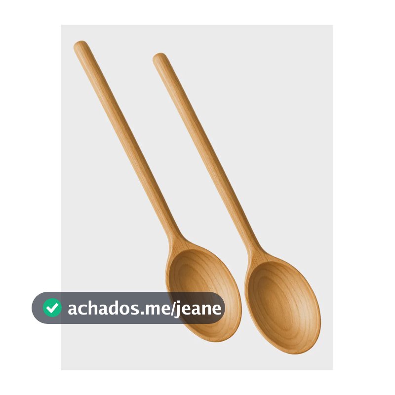 Kit 2 Colheres De Pau 30cm Concha Madeira Natural Kit 2 Colheres De Pau 30 Cm