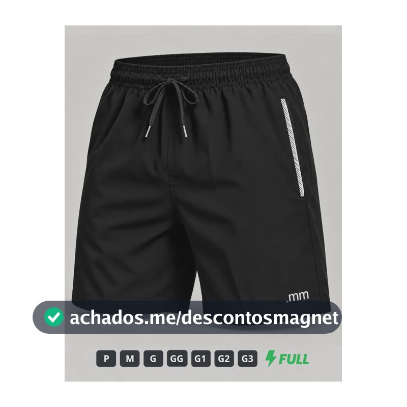 Bermuda Masculina Tactel Short Academia Treino Plus Size G3