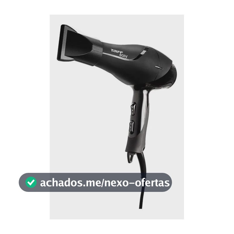 Secador De Cabelos Motor Ac Profissional Easy 1700w Taiff Preto