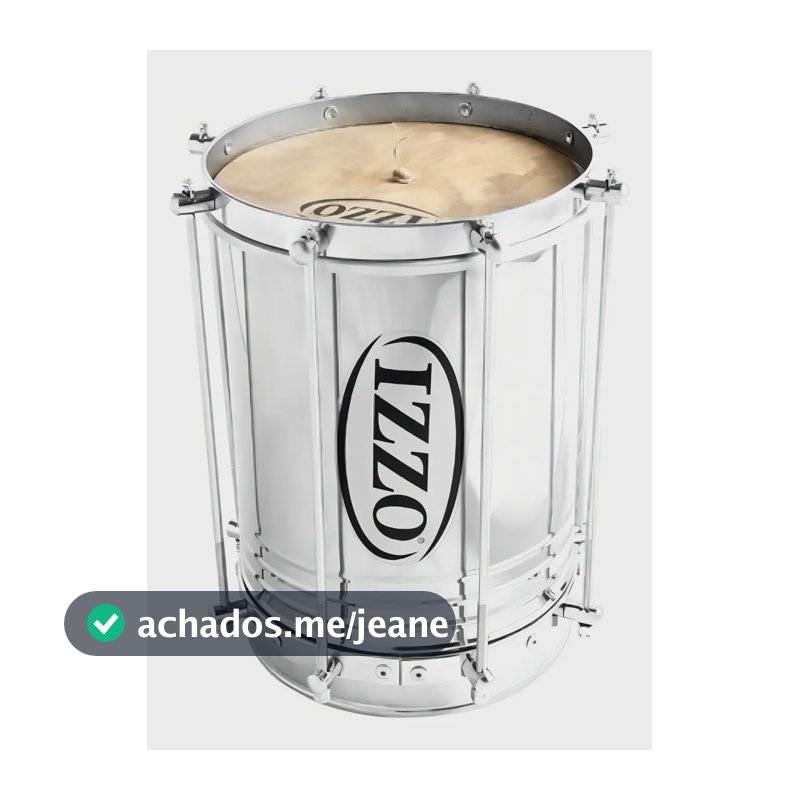 Cuica Profissiona Izzo 08 Pol X 30 Cm Aco Inox Pele Animal