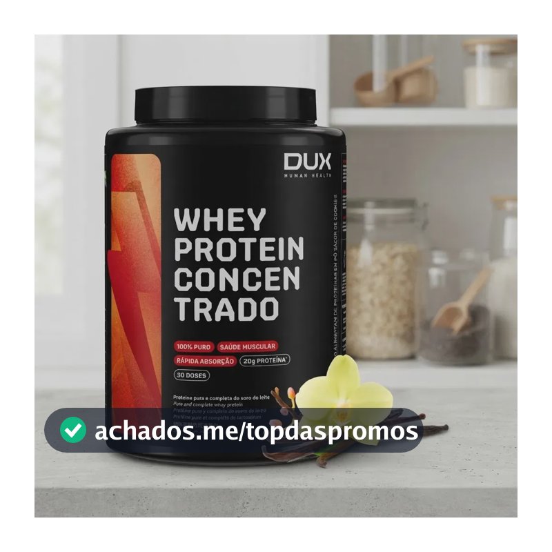 WHEY Protein Concentrado Dux em pó sabor Baunilha x 900g