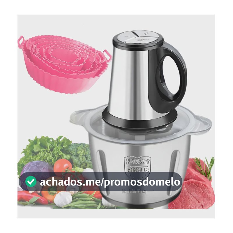 Multi-processador Elétrico 3l + Brinde Kit Forma De Silicone Inox 110v
