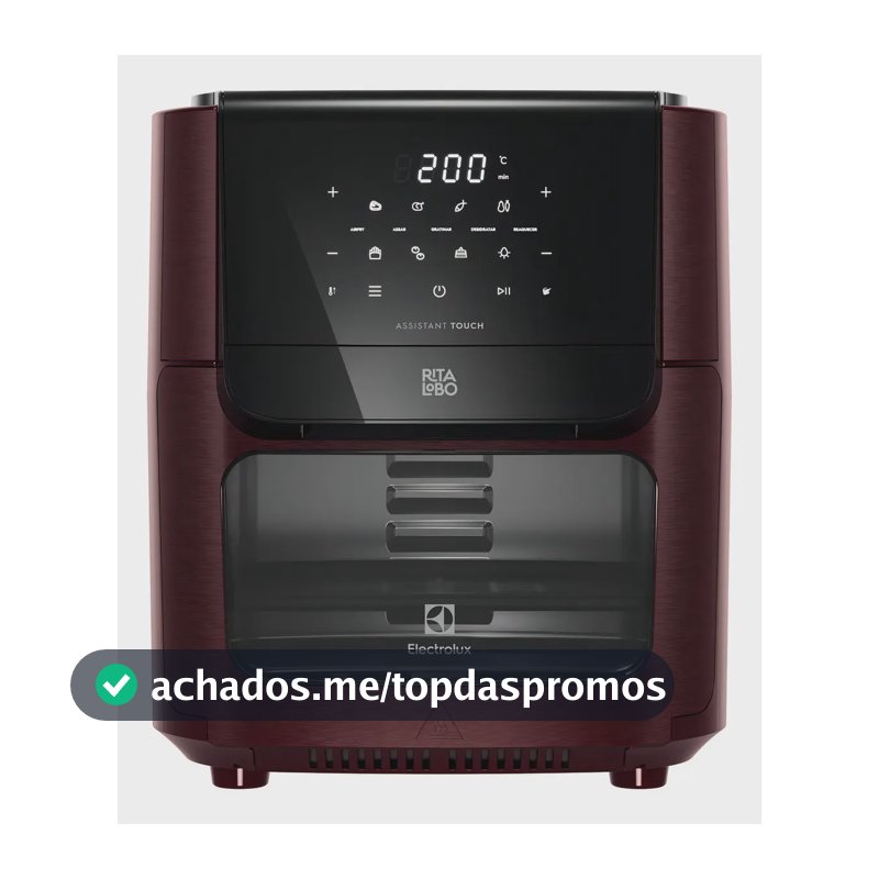 Fritadeira Air Fryer Oven Electrolux por Rita Lobo 12L Digital Vermelha Escura Experience 1700W EAF86