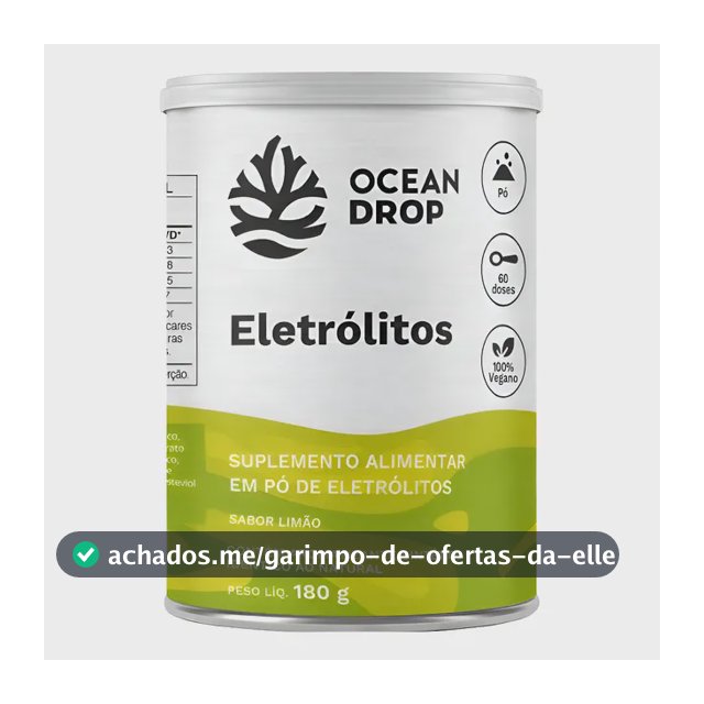 Eletrólitos Ocean Drop Sódio Potássio Fósforo Magnésio Eletrolitos 180g Sabor Limão
