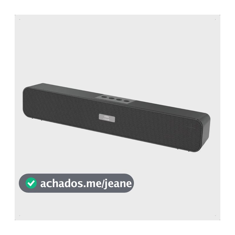 Soundbar Bluetooth OEX Pulse SP106 30W RMS Preto Entradas USB AUX FM