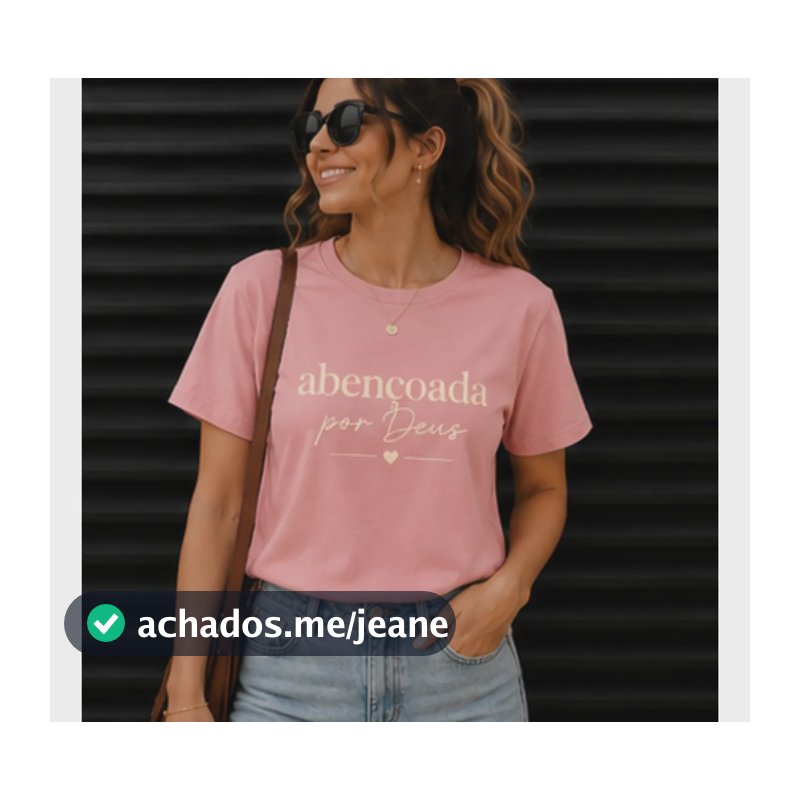 Camiseta Feminina Gospel Religiosa Abençoada Deus Premium Rosa Abençoada Por Deus G