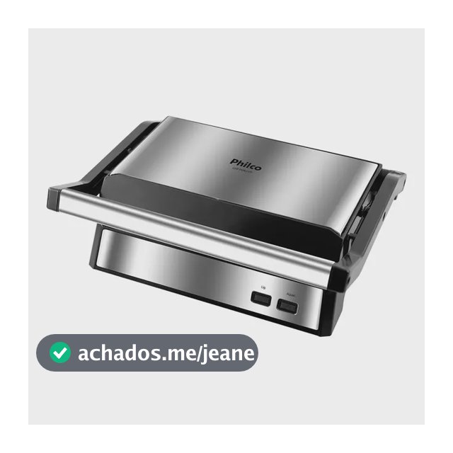 Grill E Sanduicheira PGR21PI Maxx Clean 1000W Cinza Philco