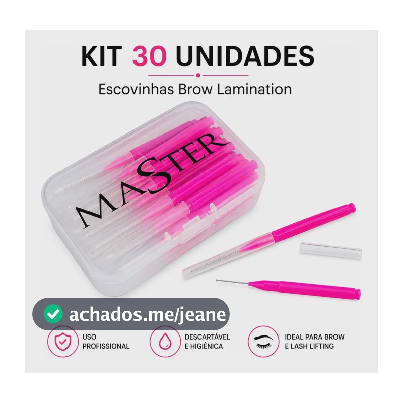 Kit 30un Escovinhas Brow Lamination E Lash Lifiting Master