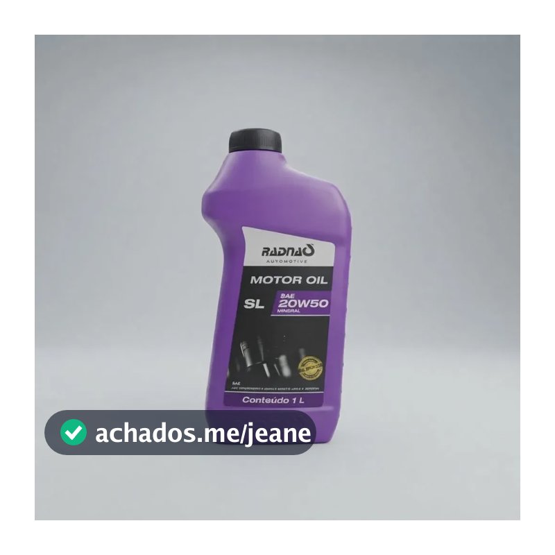 Óleo Motor Carro 20w50 Mineral Sl Sae 1 Litro Radnaq