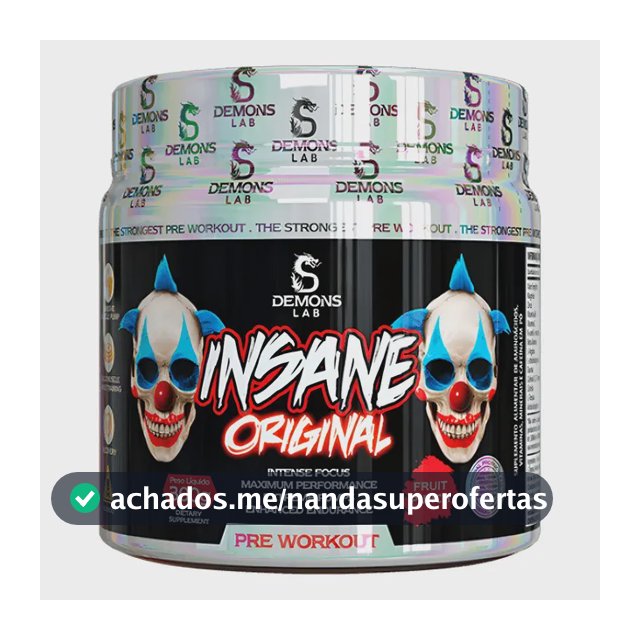 Pre Treino Insane Original Fruit Punch 300g - Demons Lab Suco De Frutas
