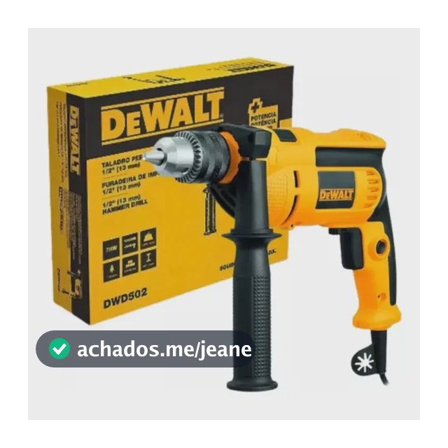 Furadeira de Impacto 13mm 750W DEWALT DWD502 Com Velocidade Variável e Reversível