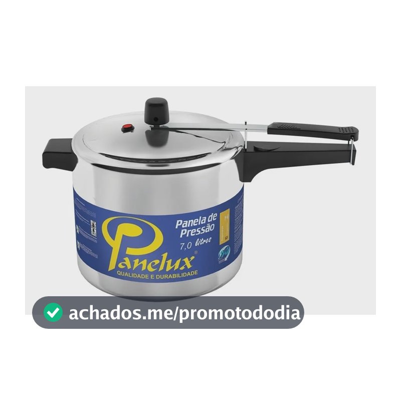 Panela De Pressão Panelux Alumínio Polido 7 Litros Cor Cinza
