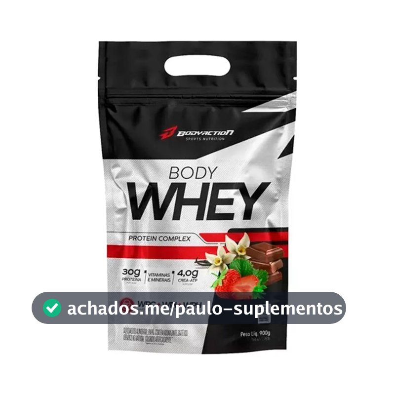 Body Whey 900g Refil - Bodyaction - Protein Complex Sabor Baunilha