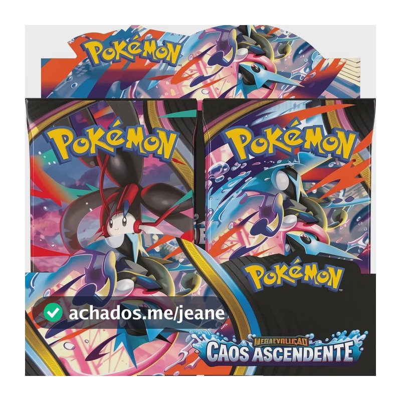 Box Display 36 Booster Pokémon Me04 Caos Ascendente - Copag Box Display Me 04 - Caos Ascendente Português