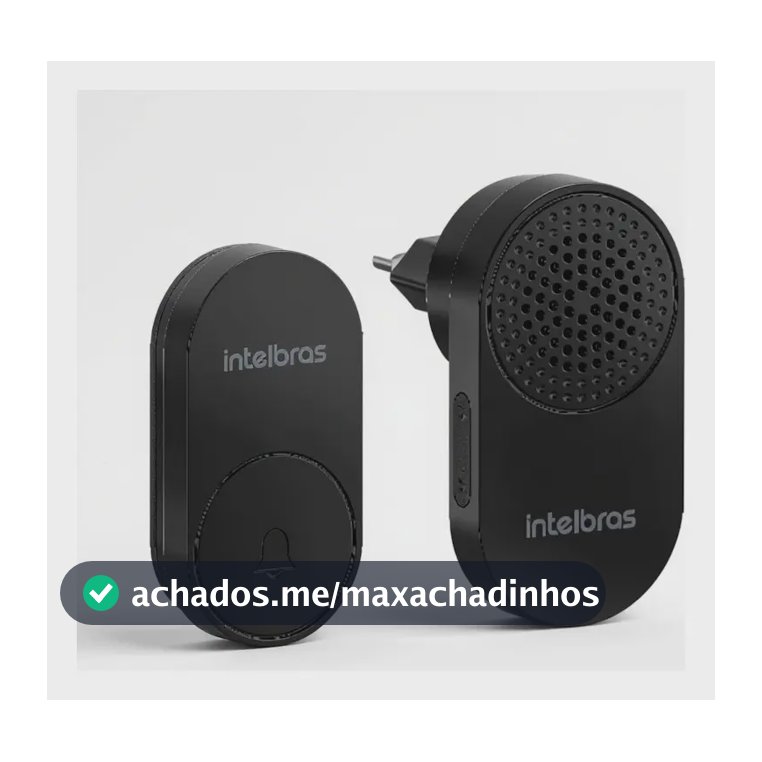 Campainha Intelbras Cik 102 Sem Fio Não Precisa De Bateria ! Preto