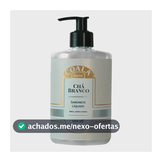Sabonete Líquido Corpo Mãos Chá Branco Coala Home 500ml