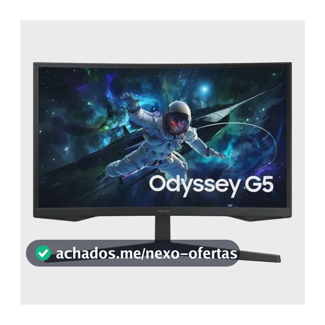 Monitor Gamer Samsung Odyssey G5, 27 , Qhd, 165hz Cor Preto