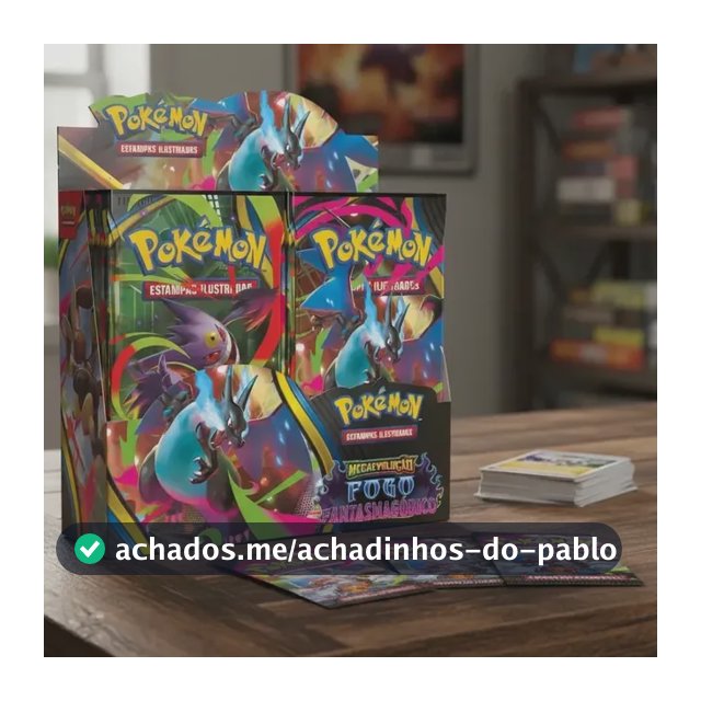 Pokémon Box 36 Booster Fogo Fantasmagórico Mega Charizard Pokemon Português