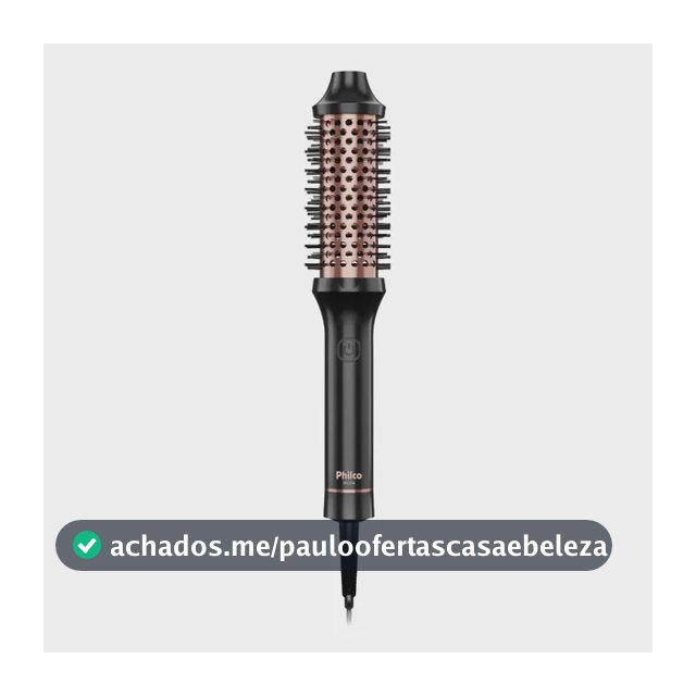 Escova modeladora philco pec17a Revestimento cerâmica bivolt Preto