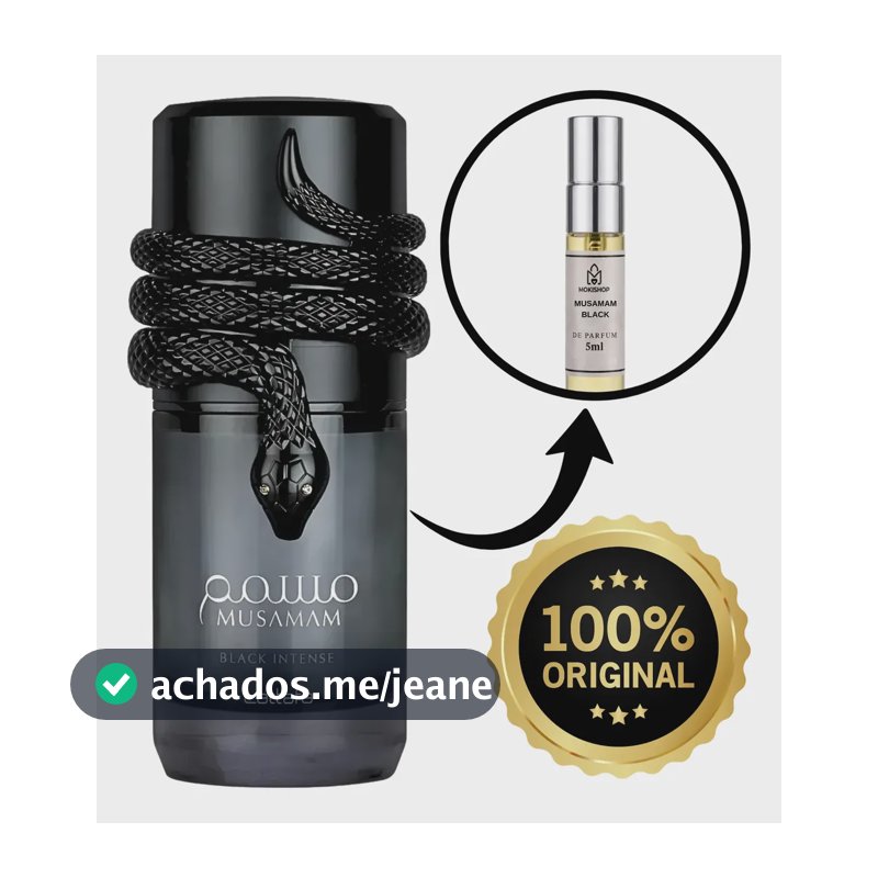 Perfume Árabe Musamam Black Intense Lattafa - Decant 5ml