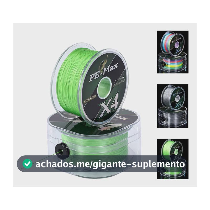 Linha De Pesca Multifilamento 300metro Pe 4 Fios Supertração Verde-0.28mm-16kg-3.0