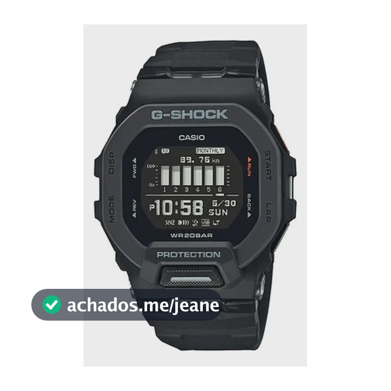 Relogio Casio G-shock Gbd-200 G-squad Preto Cinza