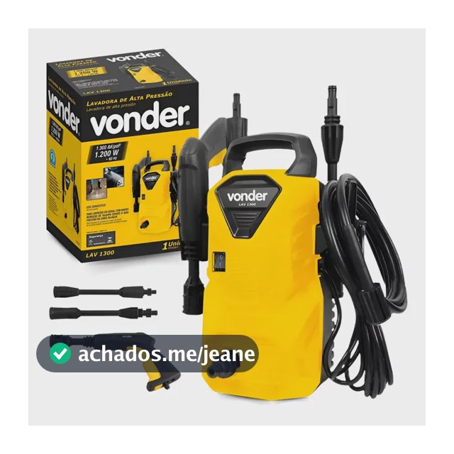 Lavadora De Alta Pressão Lav1300 Libras Vonder 1.300lbf
