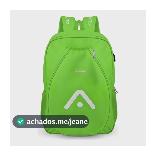 Mochila Raqueteira Beach Tennis Verde Alma Genius