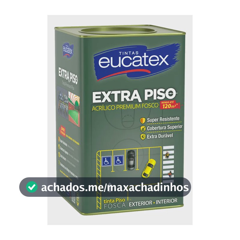 Tinta Eucatex Extra Piso Premium 18 Acabamento Fosco Cor Cinza Escuro | Lata 18 Litros