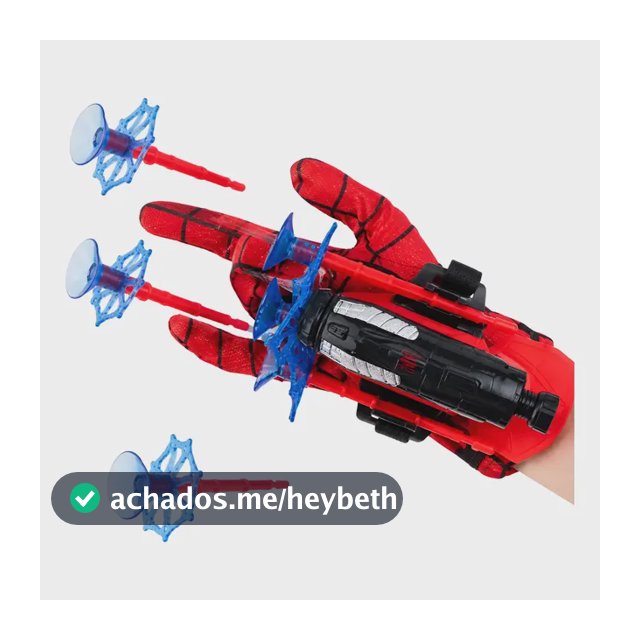 Luva Homem Aranha Spiderman Lançador Teia Super Hero Criança Azul E Vermelho