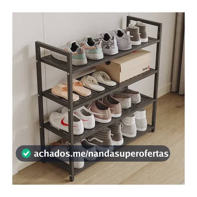 Sapateira Organizador Sapatos Metal 4 Andares 70cm 16 Pares