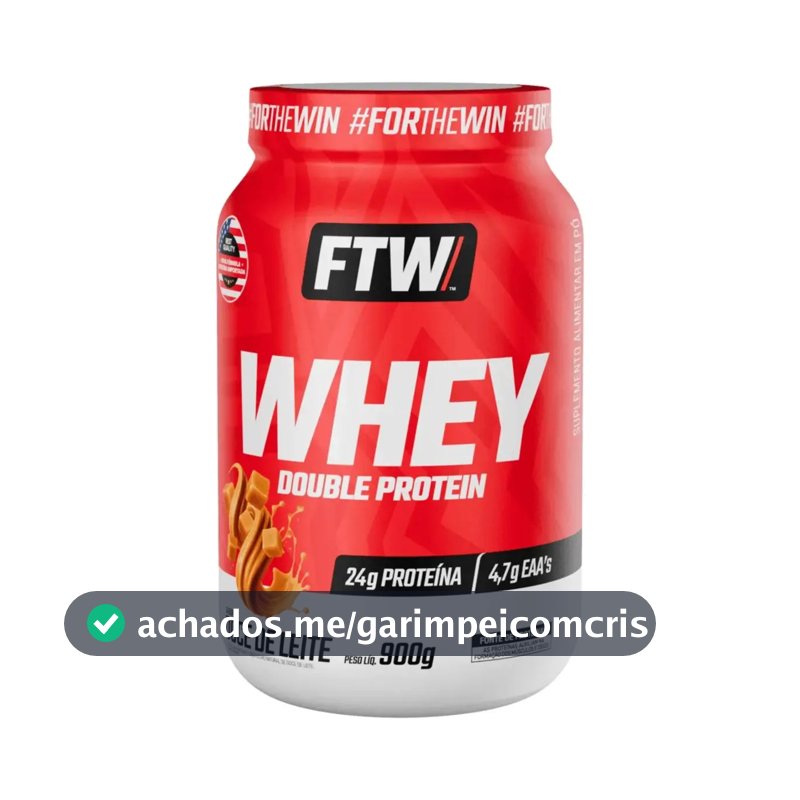 Whey Double Protein 900g Sabor Doce De Leite - FTW