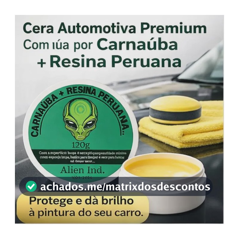 Cera Automotiva de Carnaúba para Polimento e Proteção Contra Riscos