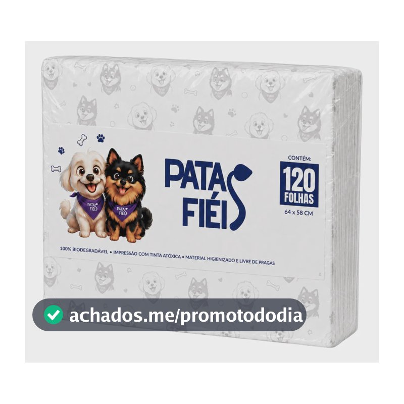 Jornal Pet Cachorro Biodegradável 2kg 120f - Patas Fiéis Branco 2kg (capacidade De Absorção)