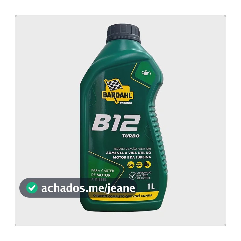 Aditivo Óleo do Motor B12 Turbo Diesel Bardahl B12 1L