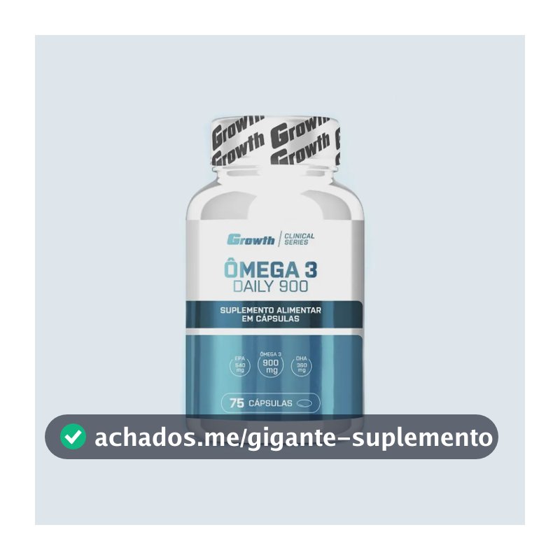 Omega 3 Óleo De Peixe 75 Softgel (caps) Growth Supplements