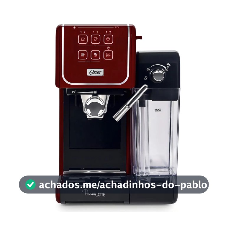 Oster PrimaLatte Touch Red Cafeteira Espresso 1050W -