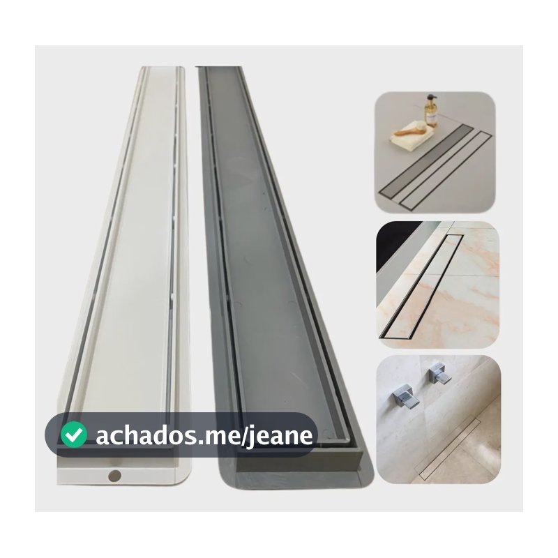 Ralo Banheiro Dami Linear Oculto Seca O Piso 6x70 Invisível Sifonado 70cm Cor Cinza