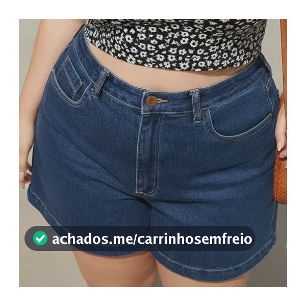 Bermuda Clássica Meia Coxa Plus Size Feminina 44 Ao 60