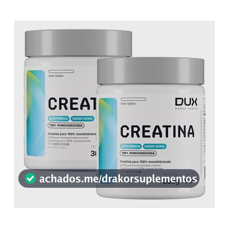 Kit 2x Creatina Dux Human Health Em Pó Sem Sabor 300g