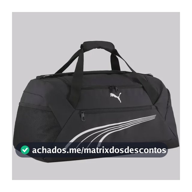 Mala Puma Preta Challenger Fundamentals Sports Media Único